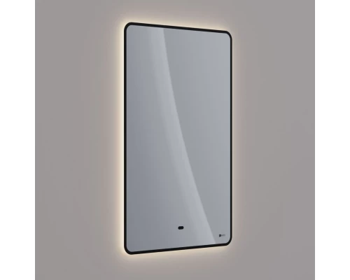 Зеркало Lemark MIOBLACK 50х80 см с интерьерной подсветкой, с подогревом