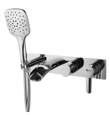 Atlantiss Смеситель для ванны-душа, монолит.излив149мм встр. держ.на теле, р/ОД, хром, LM, LM3224C
