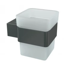 Стакан для зубных щеток SMOOTH LINE с держателем, графит