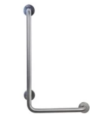Поручень угловой правый  для людей с ограниченными возможностями, глянцевый.