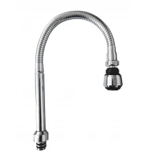 Излив гибкий, нерж. сталь, комплект с 2Р аэратором., СЛАВЕН, 071