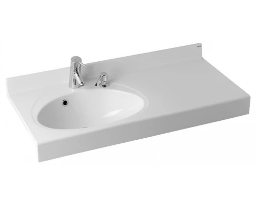 Раковина ОТЕЛЬ 3/1000, левая с навесами и диспенсором