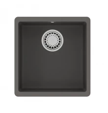 Кухонная мойка Lemark SINARA 400-U подстольного монтажа из кварцгранита, Серый шёлк