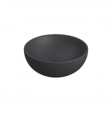 Раковина Mascon накладная, Ø 45 см, без отверстия под смеситель, круглая, антрацит матовый, BERGES