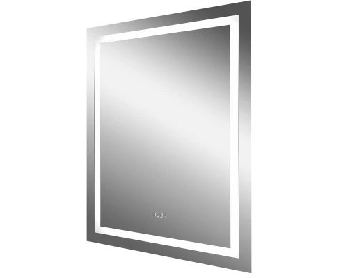 Зеркало Verte LED с часами 500x700
