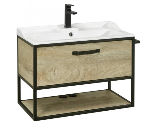 Тумба ЛОФТ ФАБРИК 80, дуб эндгрейн (под раковину ФАБИА 80, VICTORIA-N 80, ОДРИ)