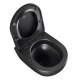 GLAZER BLACK MATT Унитаз подвесной безободковый с сиденьем микролифт,черный, LM, 9612004