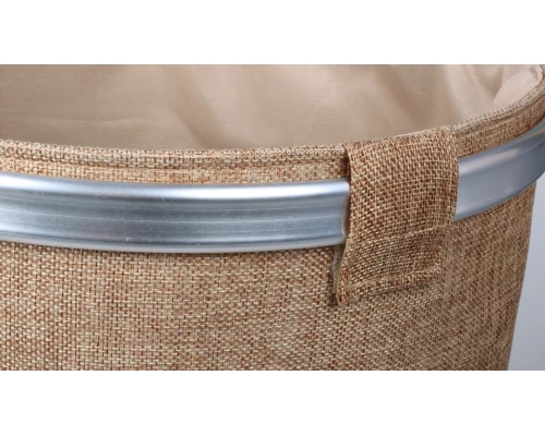 Корзина для белья FX-1032, бежевая, 80 литров