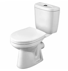 АНИМО Унитаз-компакт, горизонт. выпуск, 2-х реж. арматура, сиденье дюропласт. САНТЕК 