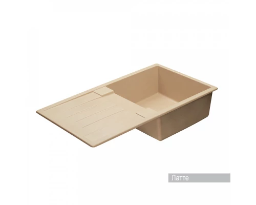 Мойка для кухни  Верона 855x500x210 мм, прямоуг. с крылом, латте