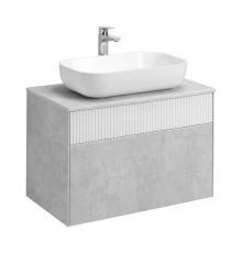 Тумба МАРБЛ 80, 2 ящ., слейт/белый матовый (под раковину MILA 35, MILA 40, ОДРИ Soft 42, ОДРИ Round 