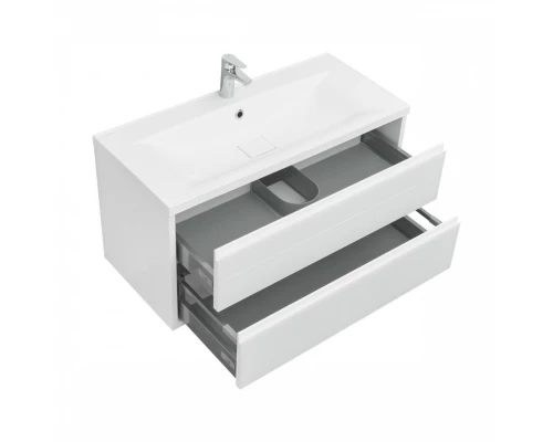 Тумба РИМИНИ 100 new,бел.гл.(под раковину АЙРИС 100,АЙРИС М 100, ПРЕМЬЕР М 100, БРУК 100)