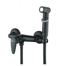 Pramen Смеситель для биде, гигиен.душ на стену держ.на теле, р/ОД, черный, LM, LM3318B