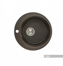 Мойка для кухни  Иверия 480x480x190 мм,круглая, кофе