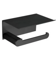 Держатель для туалетной бумаги с подставкой для мобильного телефона Nofer Capri 16228.Т черный