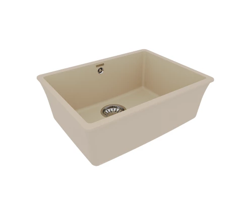 Кухонная мойка Lemark SINARA 540-U подстольного монтажа из кварцгранита, Бежевый