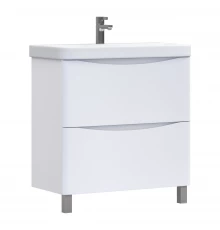 Тумба Glem 80, напольная, 2 ящ., белая (под раковину Glem 80) VIGO