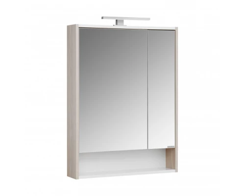 Зеркальный шкаф РИКО 65, белый, ясень фабрик