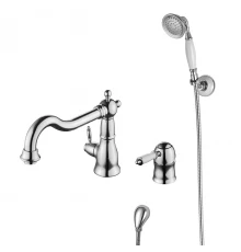 Villa Смеситель для ванны, монолит.излив 221мм, на борт, р/ОД, хром, LM, LM4847C