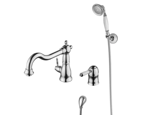 Villa Смеситель для ванны, монолит.излив 221мм, на борт, р/ОД, хром, LM, LM4847C