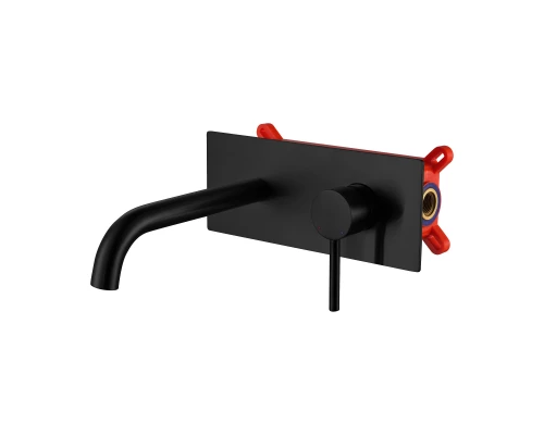 Смеситель для раковины VENTAS R скрытого монтажа, совместный, черный матовый, BERGES