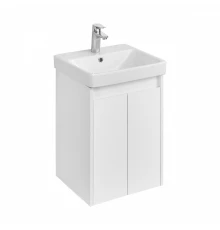 Тумба СКАНДИ DOORS 45, универс., 2 дв., белый глянец/белый матовый (под раковину АДРИАНА 45)