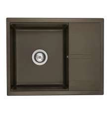 Мойка для кухни  Делия 65 650x516x218 мм, прямоуг. с крылом, кофе