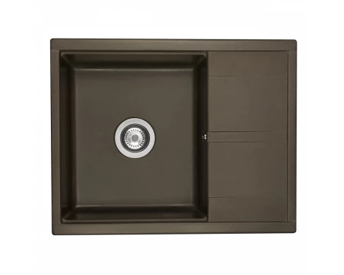 Мойка для кухни  Делия 65 650x516x218 мм, прямоуг. с крылом, кофе