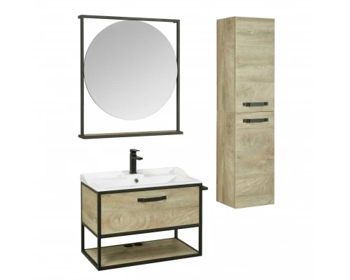 Тумба ЛОФТ ФАБРИК 80, дуб эндгрейн (под раковину ФАБИА 80, VICTORIA-N 80, ОДРИ)