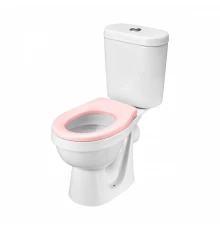 КАСПЕР Унитаз-компакт детский, горизонт. выпуск,1-а режим.арм,сиденье полипроп, пл.кр,розовый,САНТЕК