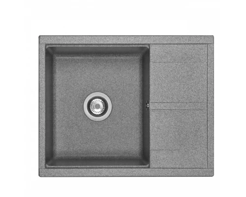 Мойка для кухни  Делия 65 650x516x218 мм, прямоуг. с крылом, серый