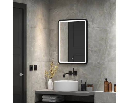 Зеркало Enjoy Black Led 600x800