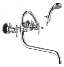 Y02 Смеситель для ванны, круг.пов.излив 310мм, р/ДВ, хром, ROS, Y02-82