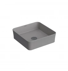 Раковина Ego SL накладная, 38x38 см, квадратная, серый матовый, BERGES