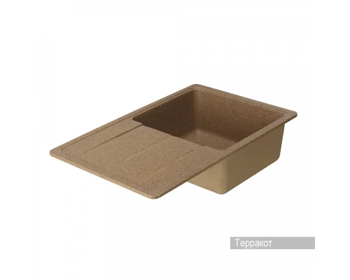 Мойка для кухни Аманда 780x510x211 мм, прямоуг. с крылом, терракот