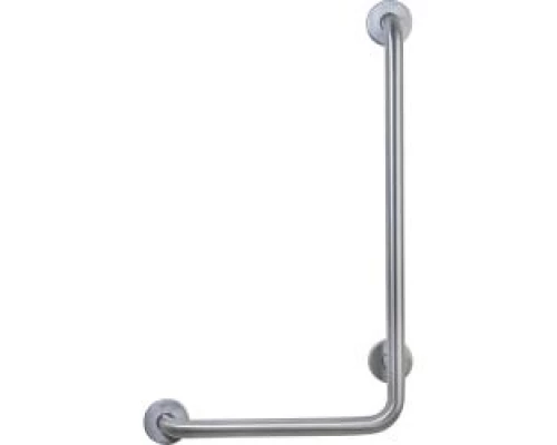 Поручень угловой левый  для людей с ограниченными возможностями, матовый.