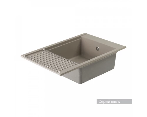 Мойка для кухни Делия 78 787x516x218 мм, прямоуг. с крылом, серый шелк