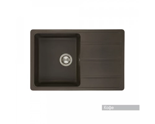 Мойка для кухни Аманда 780x510x211 мм, прямоуг. с крылом, кофе