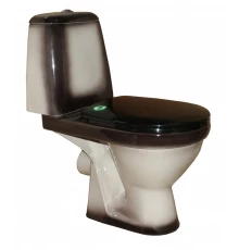 ПРЕМЬЕР Унитаз-компакт с арматурой, сиденьем, креплением, черный ROSA