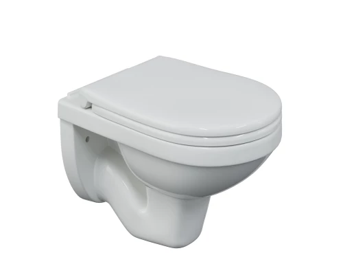 Унитаз подвесной GAMMA, сиденье дюропласт Gamma SO микролифт, быстросъем, белый, BERGES