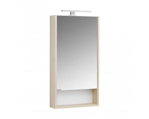 Зеркальный шкаф СКАНДИ 45, белый, дуб верона