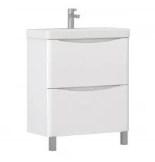 Тумба Glem 70, напольная, 2 ящ., белая (под раковину Glem 70) VIGO