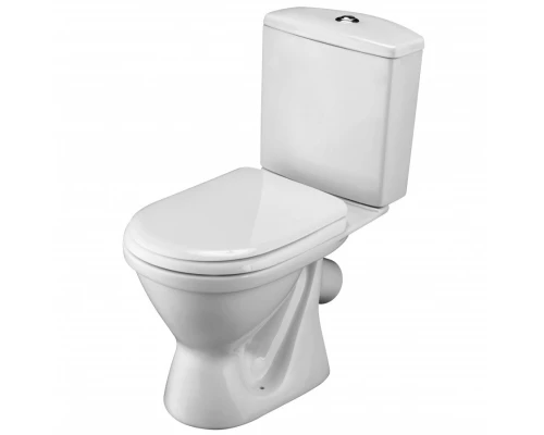 АЛЬКОР Унитаз-компакт (эконом), косой выпуск, 2-х режимная арматура, сиденье полипропилен. САНТЕК 