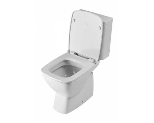 НЕО Унитаз-компакт, горизонт. выпуск, 2-х реж.арматура, сиденье тонкое дюропласт Soft-close, Clip-up
