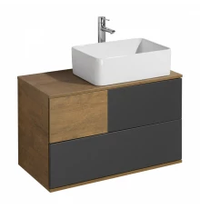 Тумба ТЕРРА 85, дуб кантри, антрацит (под раковину MILA 35, Одри 42, Лола 60)