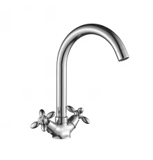 DR53 Смеситель для кухни, пов.излив 178мм, р/ДВ, хром, DR, DR53028