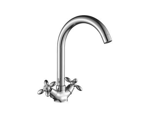 DR53 Смеситель для кухни, пов.излив 178мм, р/ДВ, хром, DR, DR53028