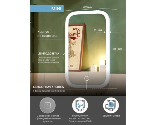 Зеркало Mini 400x700