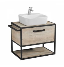 Тумба ЛОФТ ФАБРИК 65, дуб эндгрейн (под раковину ФАБИА 65, ОДРИ Round 62, ОДРИ Soft 42)