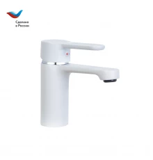 ГОРОД Смеситель для умывальника с литым изливом, белый, СЛ-ОД-Т1Б, Славен